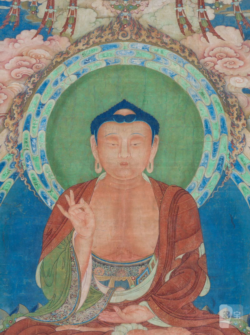 IMPORTANTE ET TRÈS GRANDE PEINTURE REPRÉSENTANT LE BOUDDHA SHAKYAMUNI - 图15